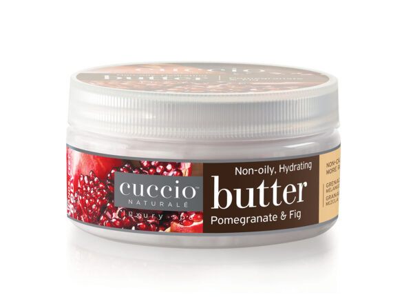 Butter de Granada e Higo 113g - Cuccio Naturale Crema ultrahidratante, renovadora, suavizante y perfumada. Hidratación profunda para la reparación de la piel seca. Ingredientes naturales.