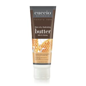 Butter de leche y miel 113g - Cuccio Naturale Crema ultrahidratante, renovadora, suavizante y perfumada. Hidratación profunda para la reparación de la piel seca. Ingredientes naturales.