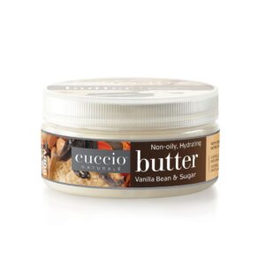 Butter de vainilla y azucar 226g - Cuccio Naturale Crema ultrahidratante, renovadora, suavizante y perfumada. Hidratación profunda para la reparación de la piel seca. Ingredientes naturales.