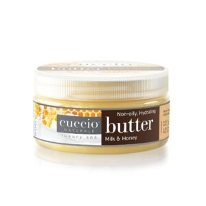 Butter de leche y miel 226g - Cuccio Naturale Crema ultrahidratante, renovadora, suavizante y perfumada. Hidratación profunda para la reparación de la piel seca. Ingredientes naturales.