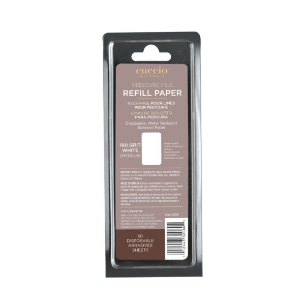 Refill paleta de pedicure gramaje 180 Cuccio 50 unidades
